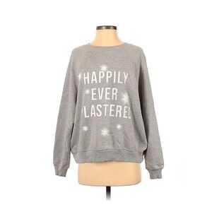 WILDFOX Heather Gray "Happily Ever Plastered" Sommers Sweatshirt Athleisure - S
